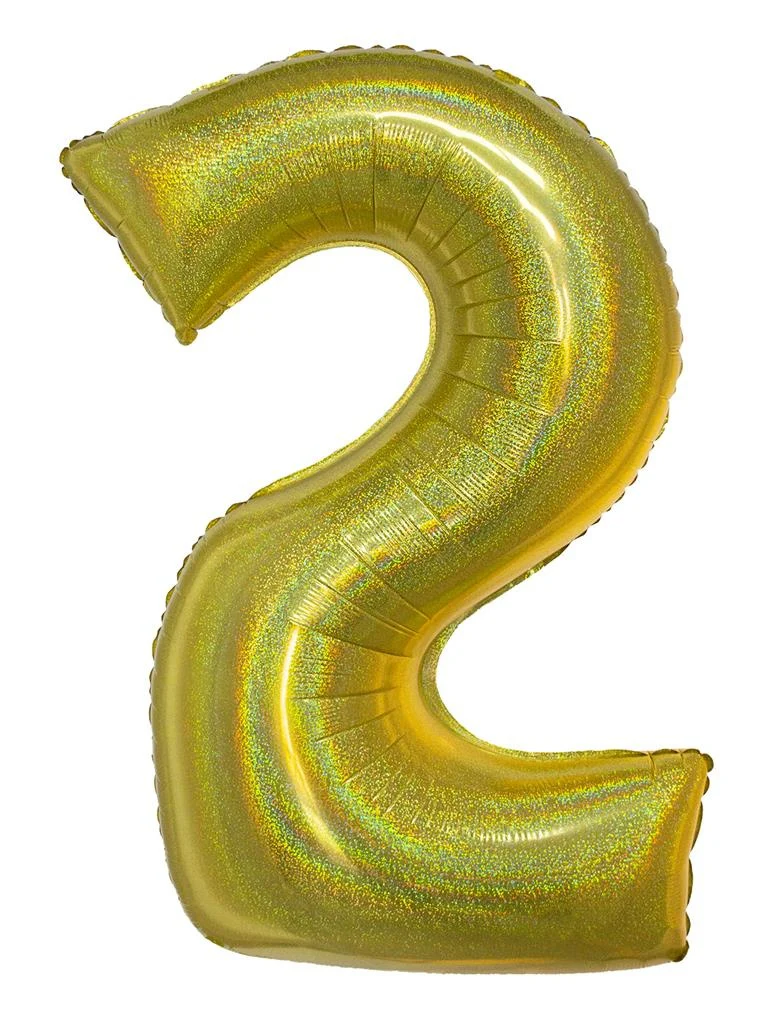 Folieballon 102 cm glitter goud - Image 4