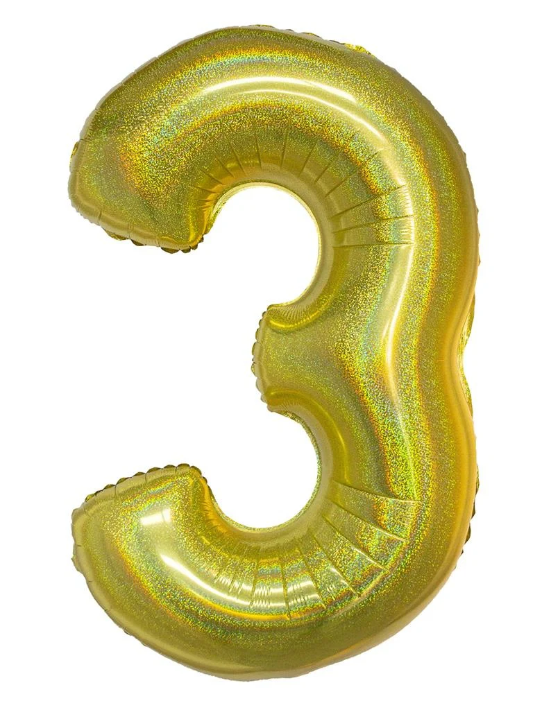 Folieballon 102 cm glitter goud - Image 5