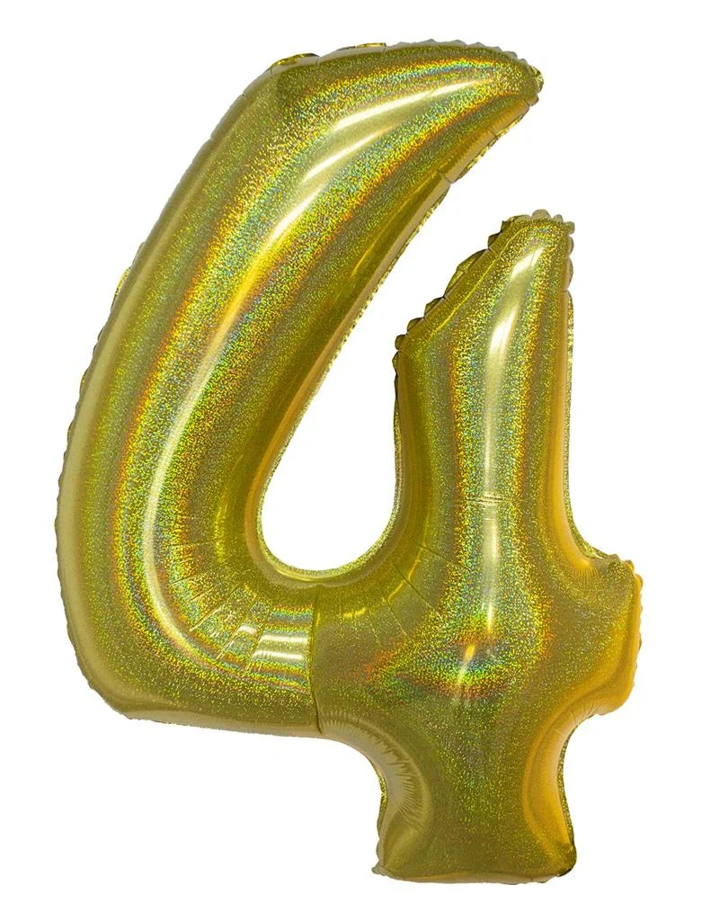 Folieballon 102 cm glitter goud - Image 6