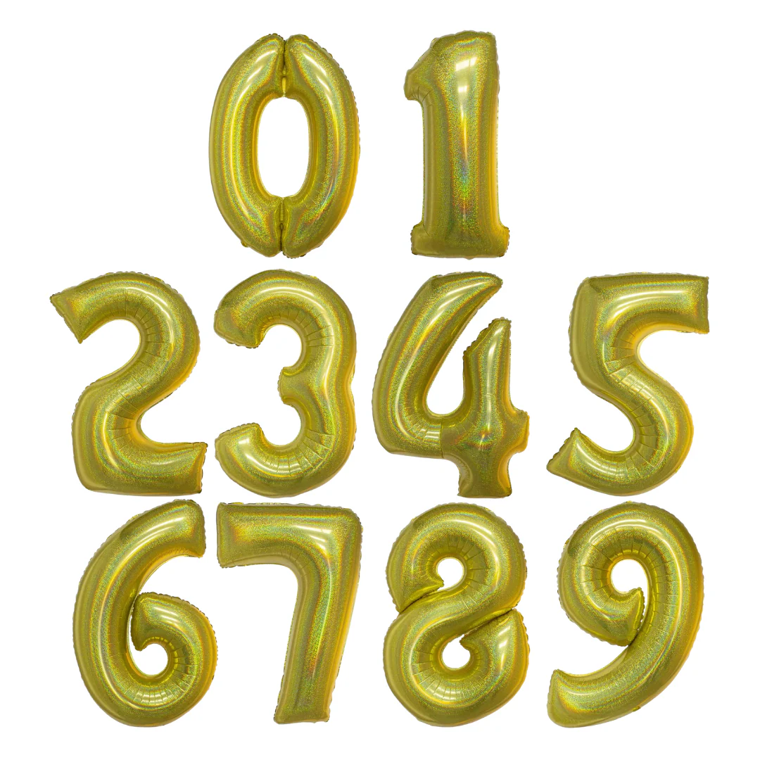 Folieballon 102 cm glitter goud