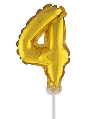 Folieballon 13 cm op stokje goud - Image 6