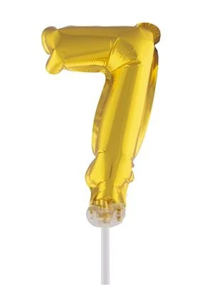 Folieballon 13 cm op stokje goud - Image 9