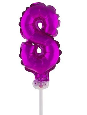 Folieballon 13 cm op stokje roze - Image 10