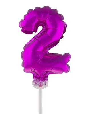 Folieballon 13 cm op stokje roze - Image 4