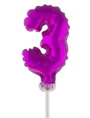 Folieballon 13 cm op stokje roze - Image 5