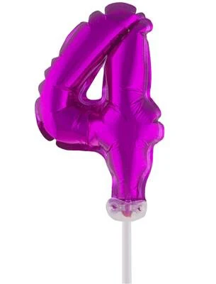 Folieballon 13 cm op stokje roze - Image 6
