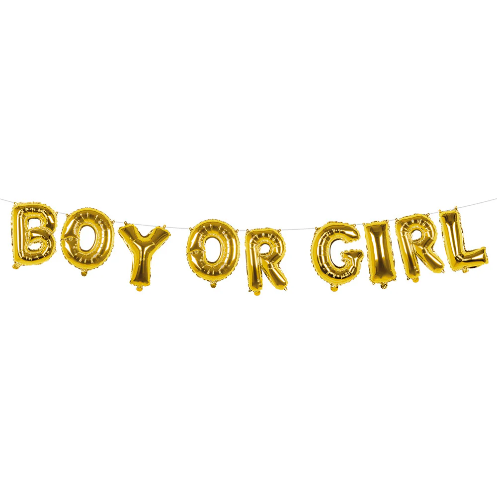 Folieballonslinger 'Boy or girl'