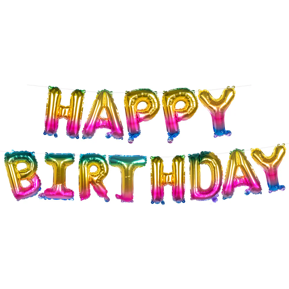 Folieballonslinger 'Happy birthday' - Image 2