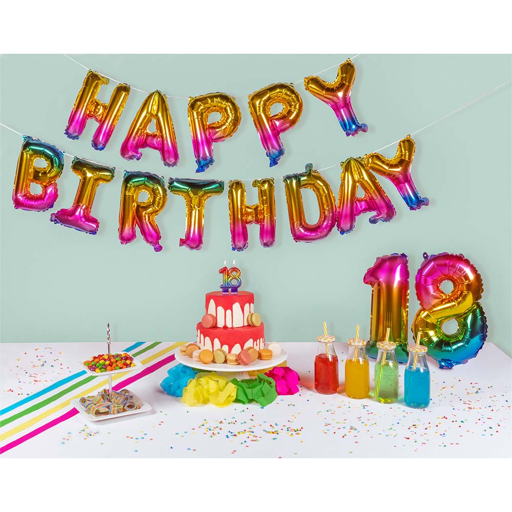 Folieballonslinger 'Happy birthday' - Image 3