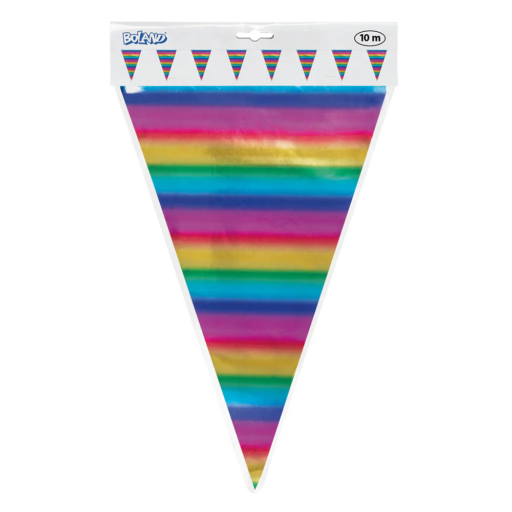 Folievlaggenlijn Metallic regenboog - Image 3