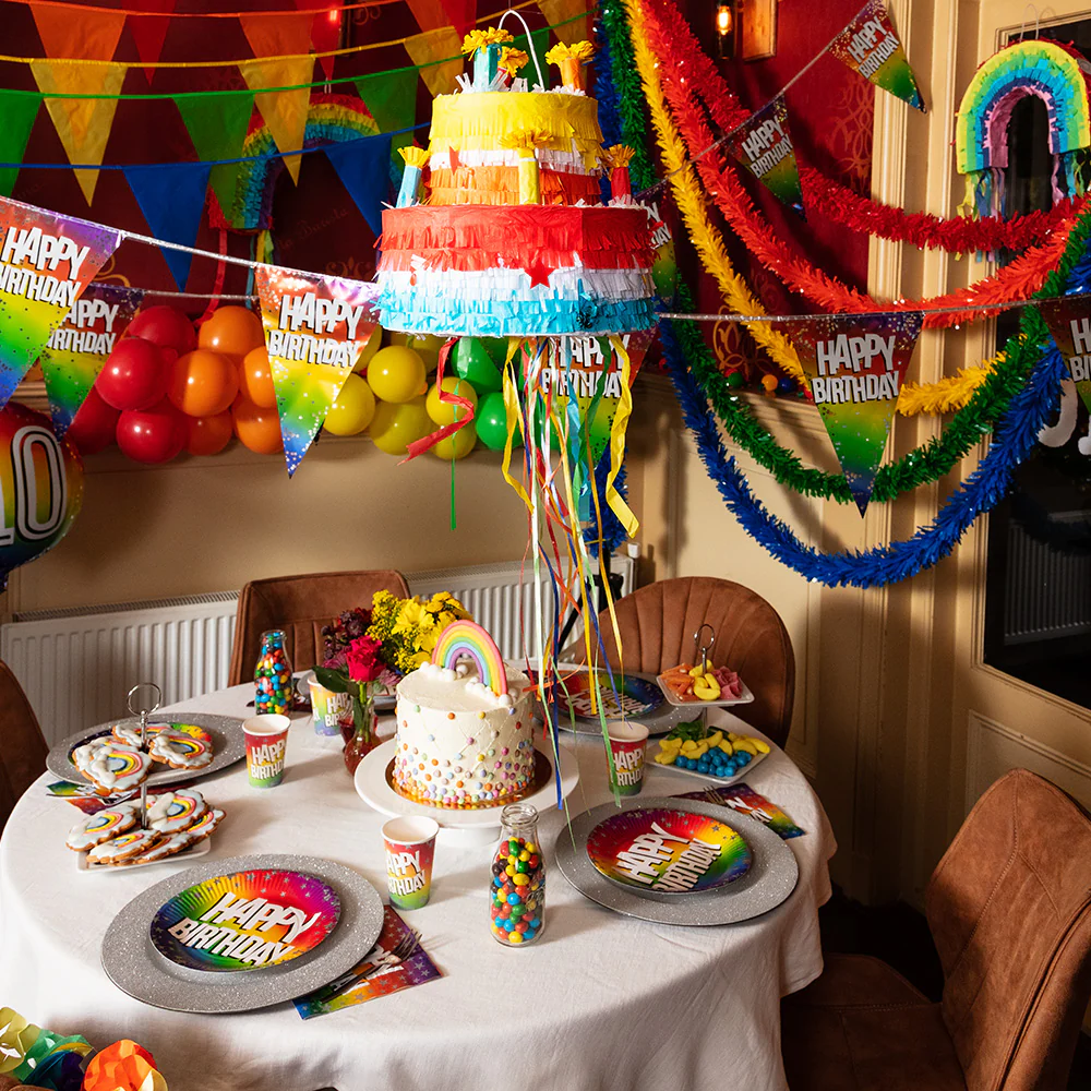 Folievlaggenlijn Rainbow 'Happy birthday' - Image 4