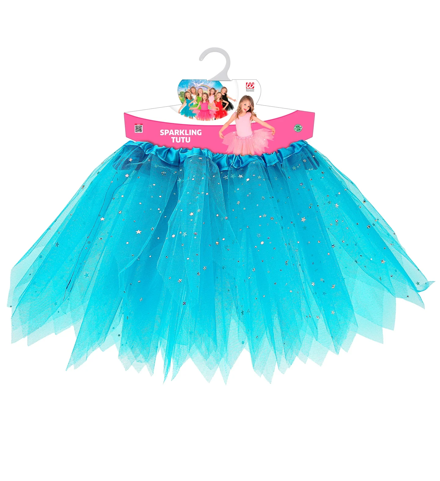 Glitter tutu rok blauw kinderen - Image 4