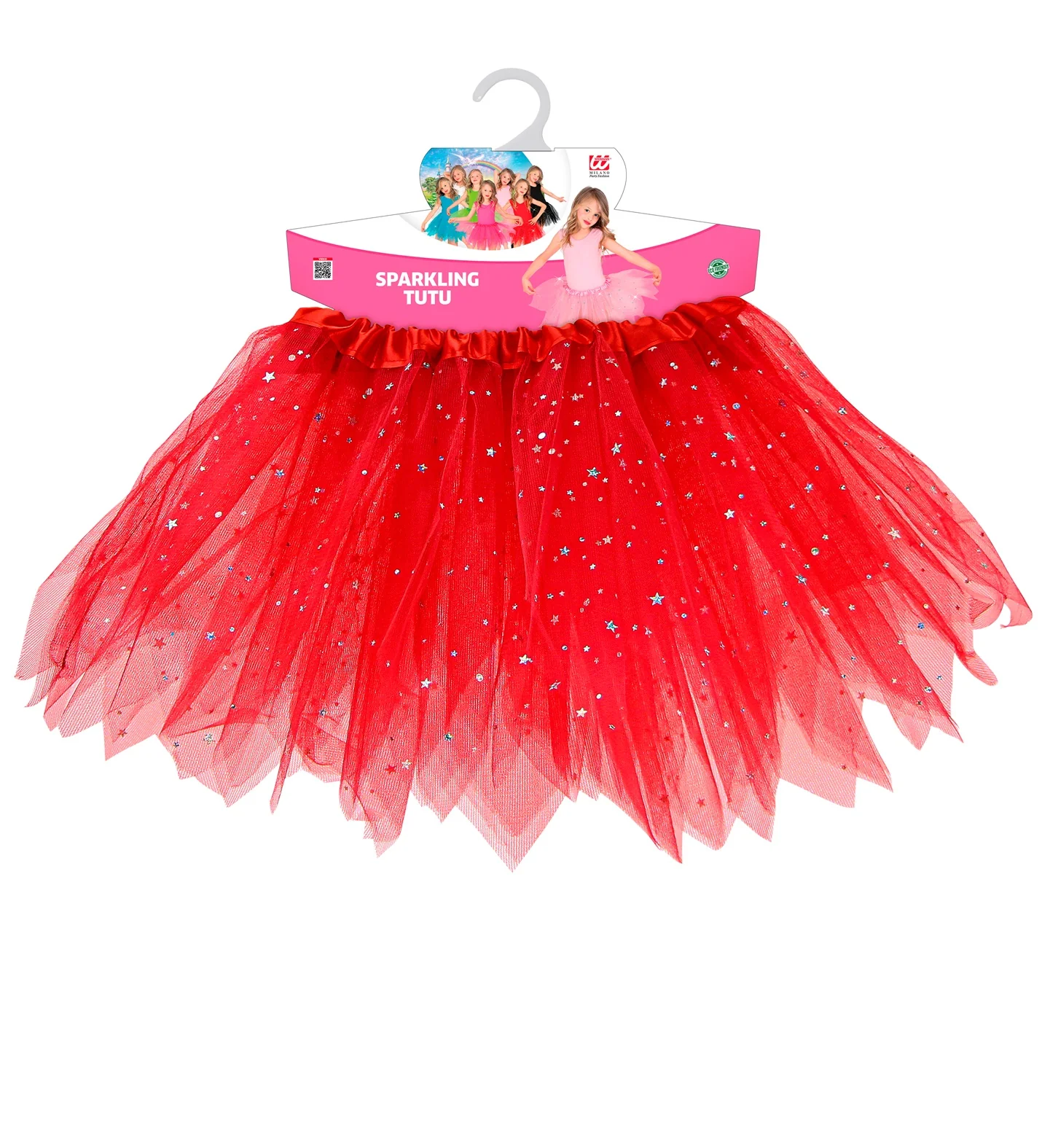 Glitter tutu rok kort rood kinderen - Image 4