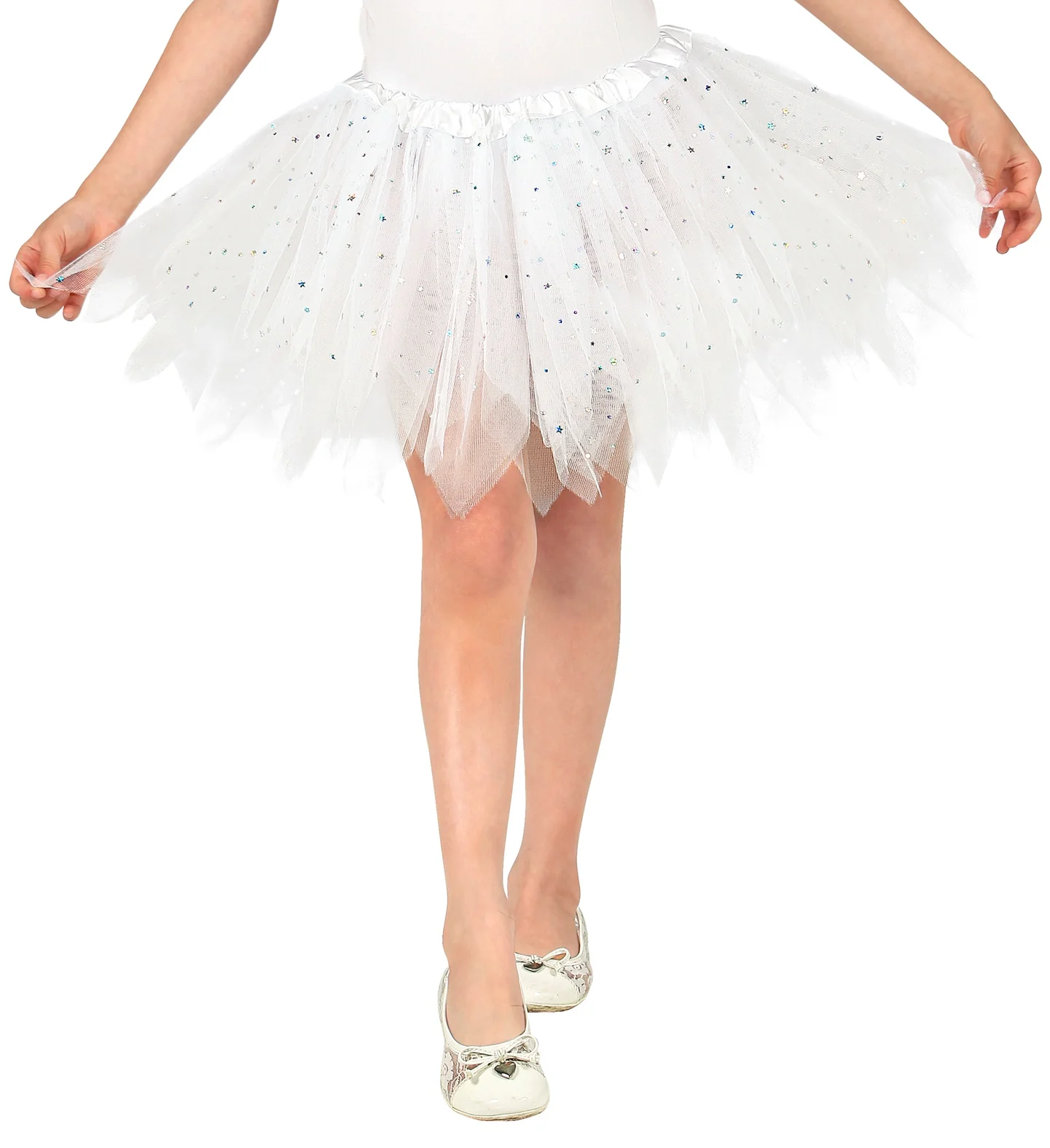 Glitter tutu rok kort wit kinderen - Image 2