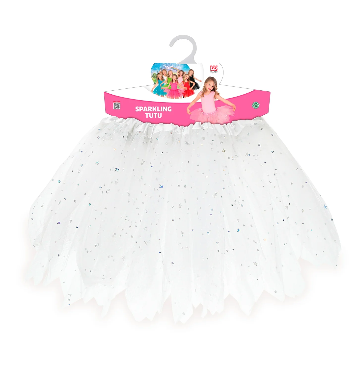 Glitter tutu rok kort wit kinderen - Image 5