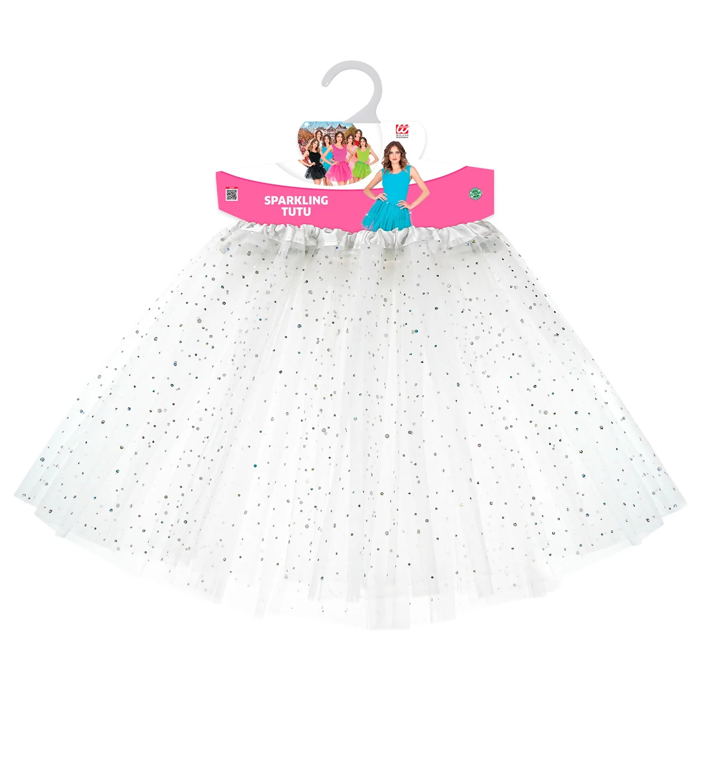 Glitter tutu rok wit dames - Image 4