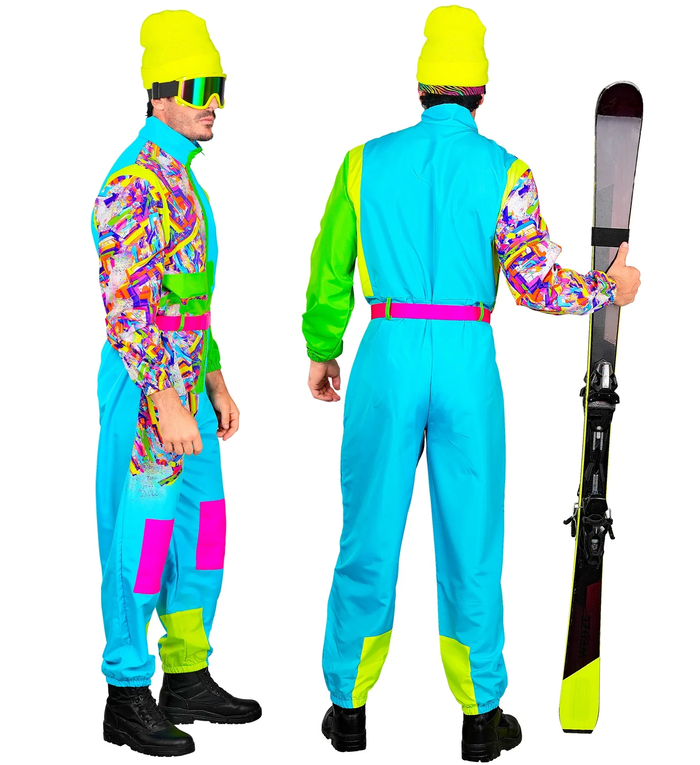 Fout Ski pak snowboarder lichtblauw/groen - Image 6