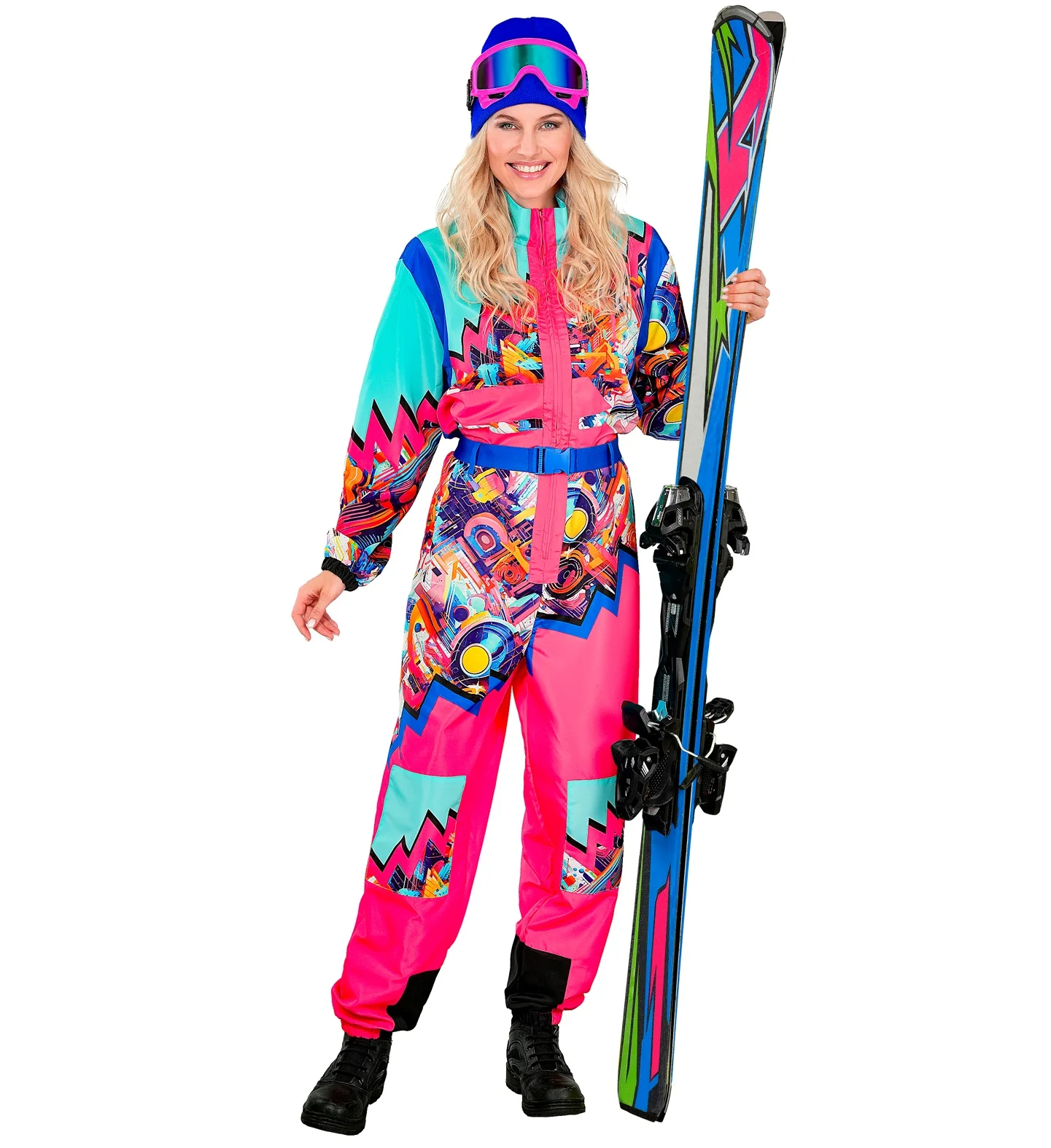 Fout ski pak snowboarder roze/lichtblauw - Image 3