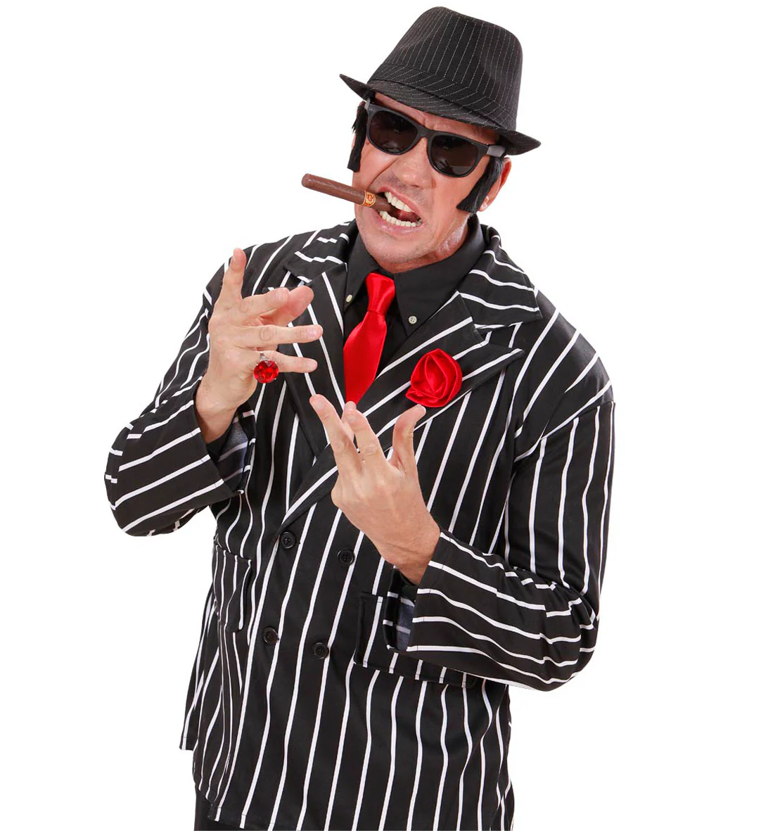 Gangster hoed met strepen - Image 2
