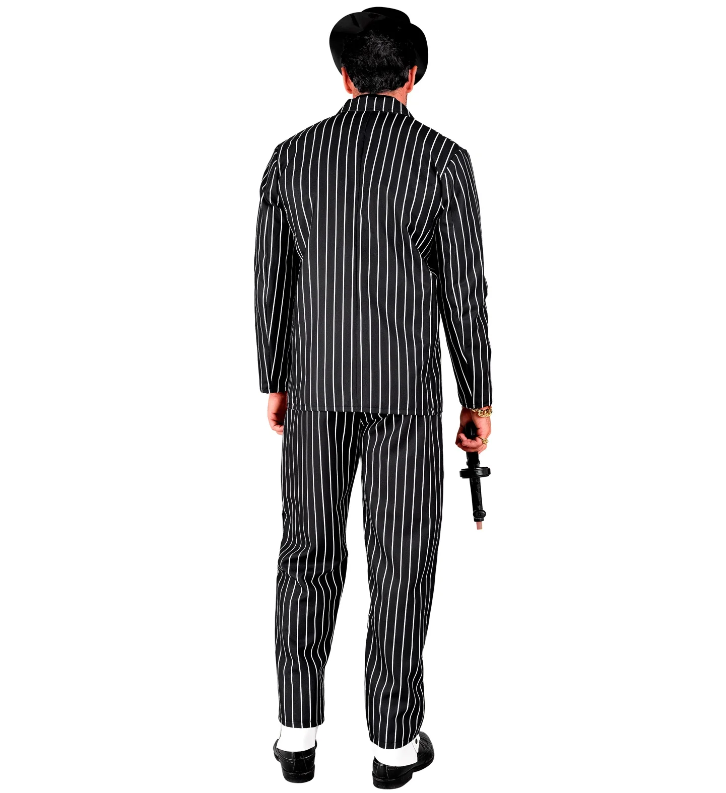 Gangster kostuum krijtstreep heren - Image 2