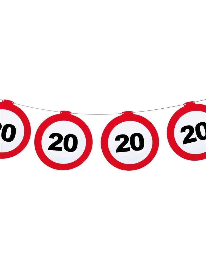 Vlaggenlijn  verkeersbord 20  jaar
