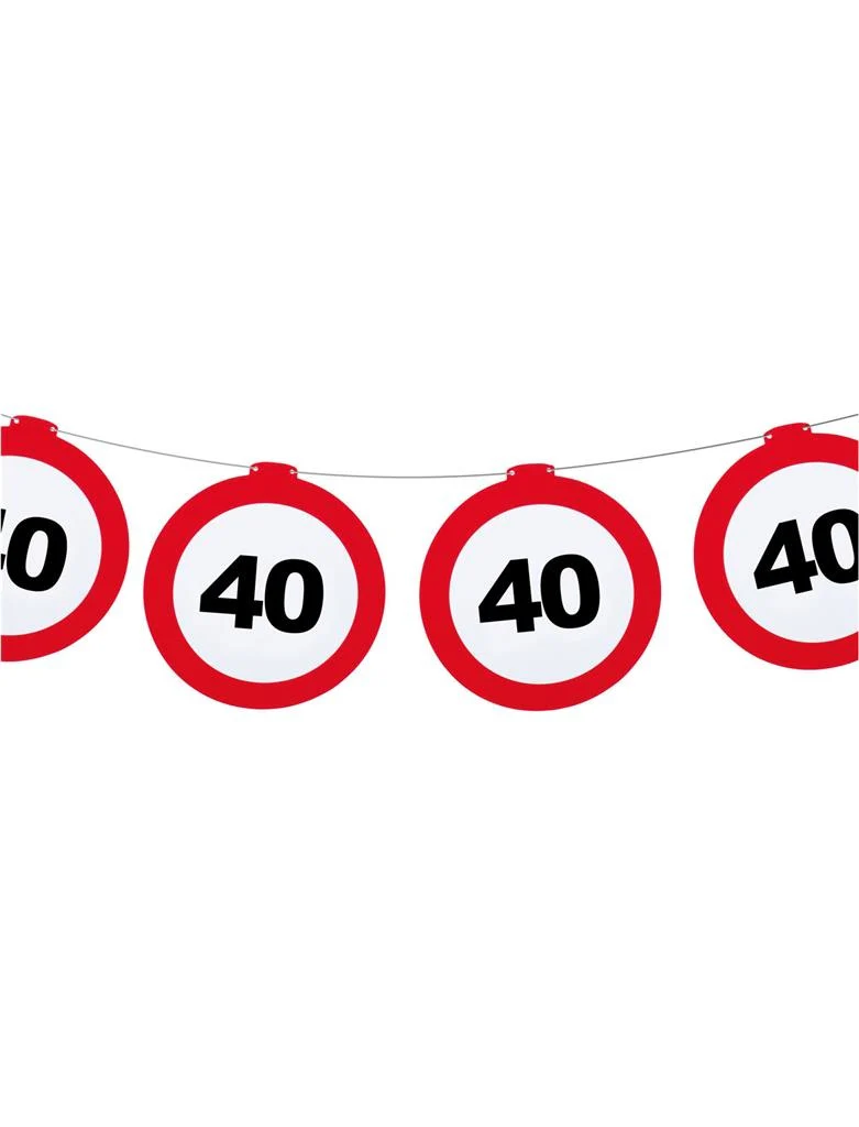 Vlaggenlijn  verkeersbord 40 jaar