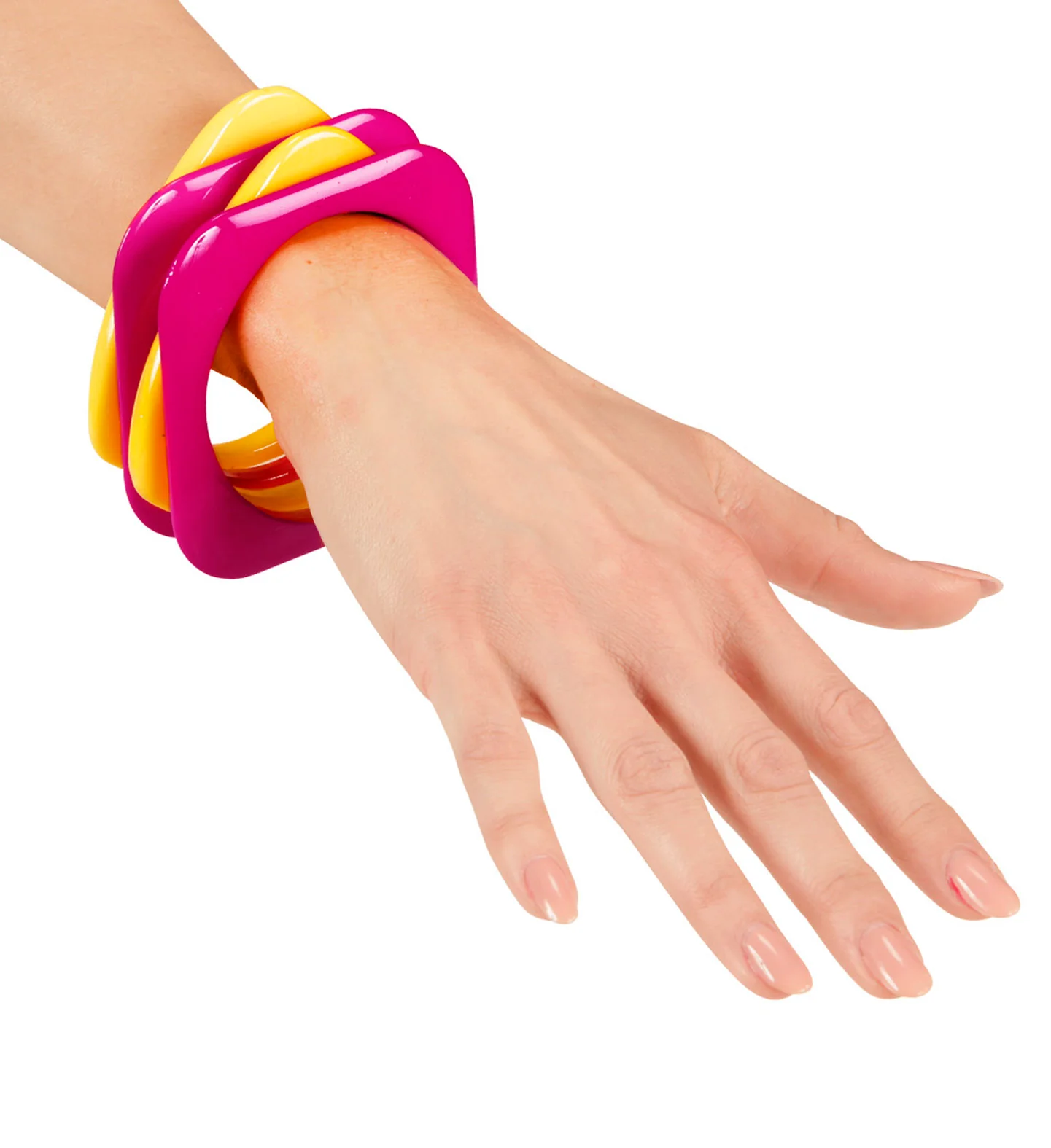 Geel met roze disco armbandjes - Image 2