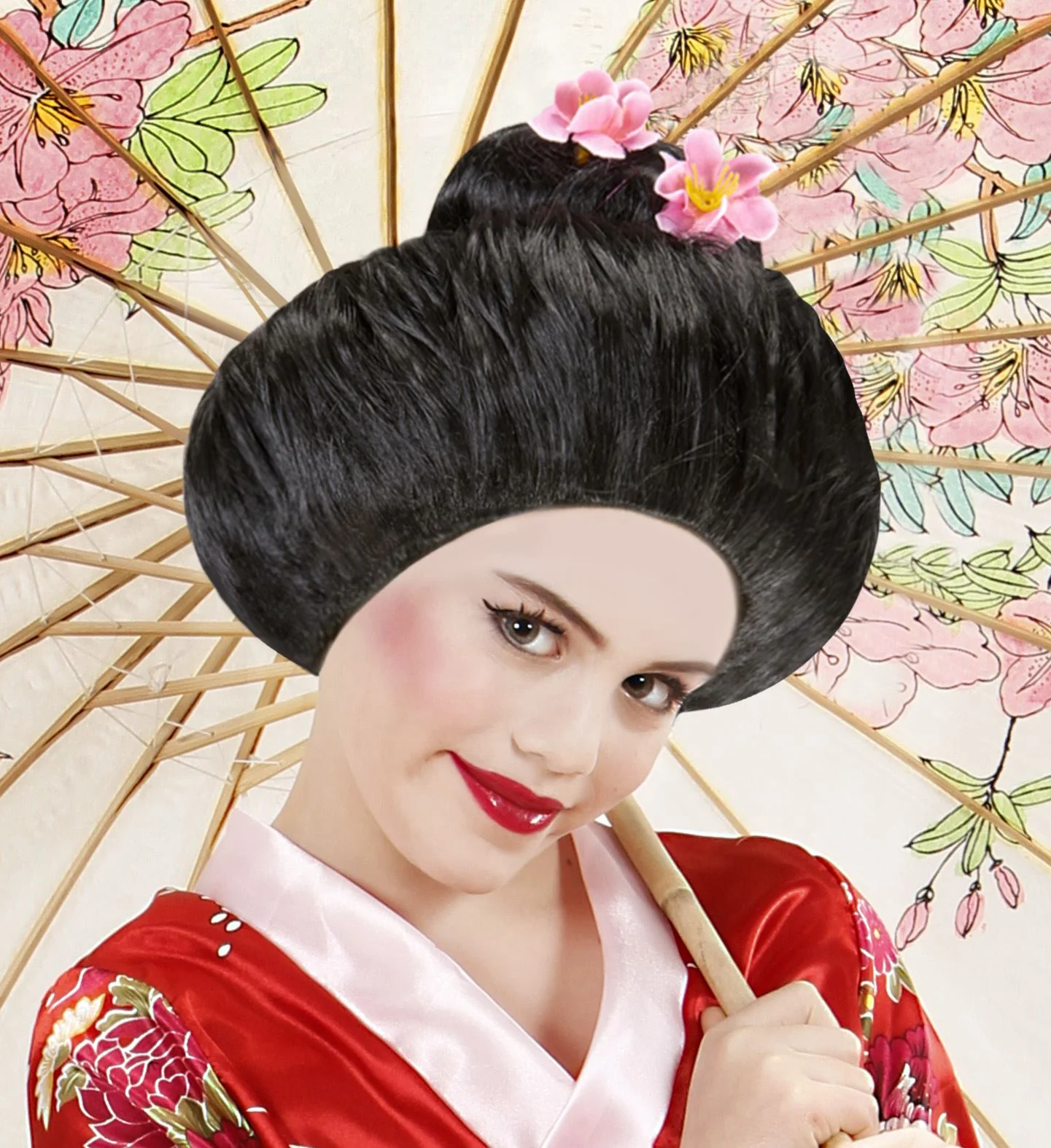Geisha pruik kind voor Japanse kleding - Image 2