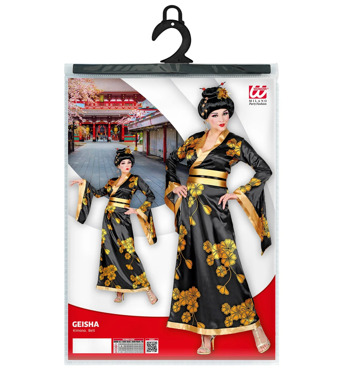 Geisha jurk gouden bloemen - Image 6