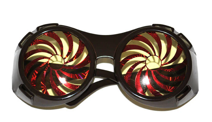 Gekleurde steampunk bril