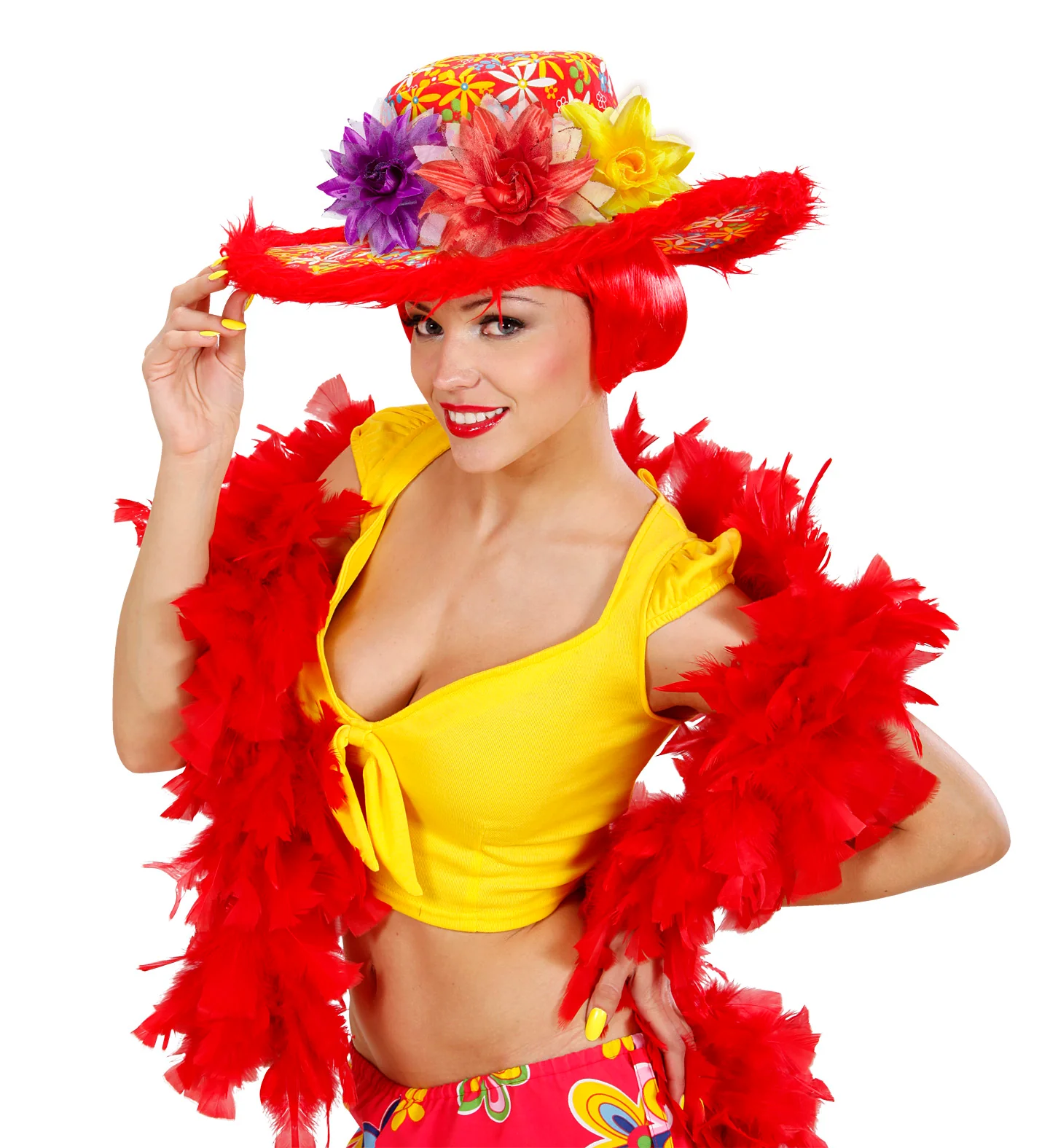 Gele bloemen haarclip met glitters - Image 3