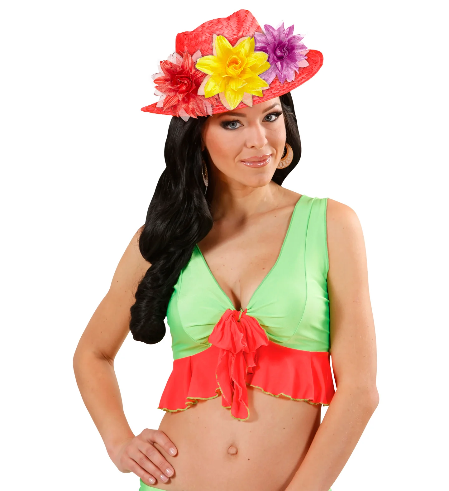 Gele bloemen haarclip met glitters - Image 4