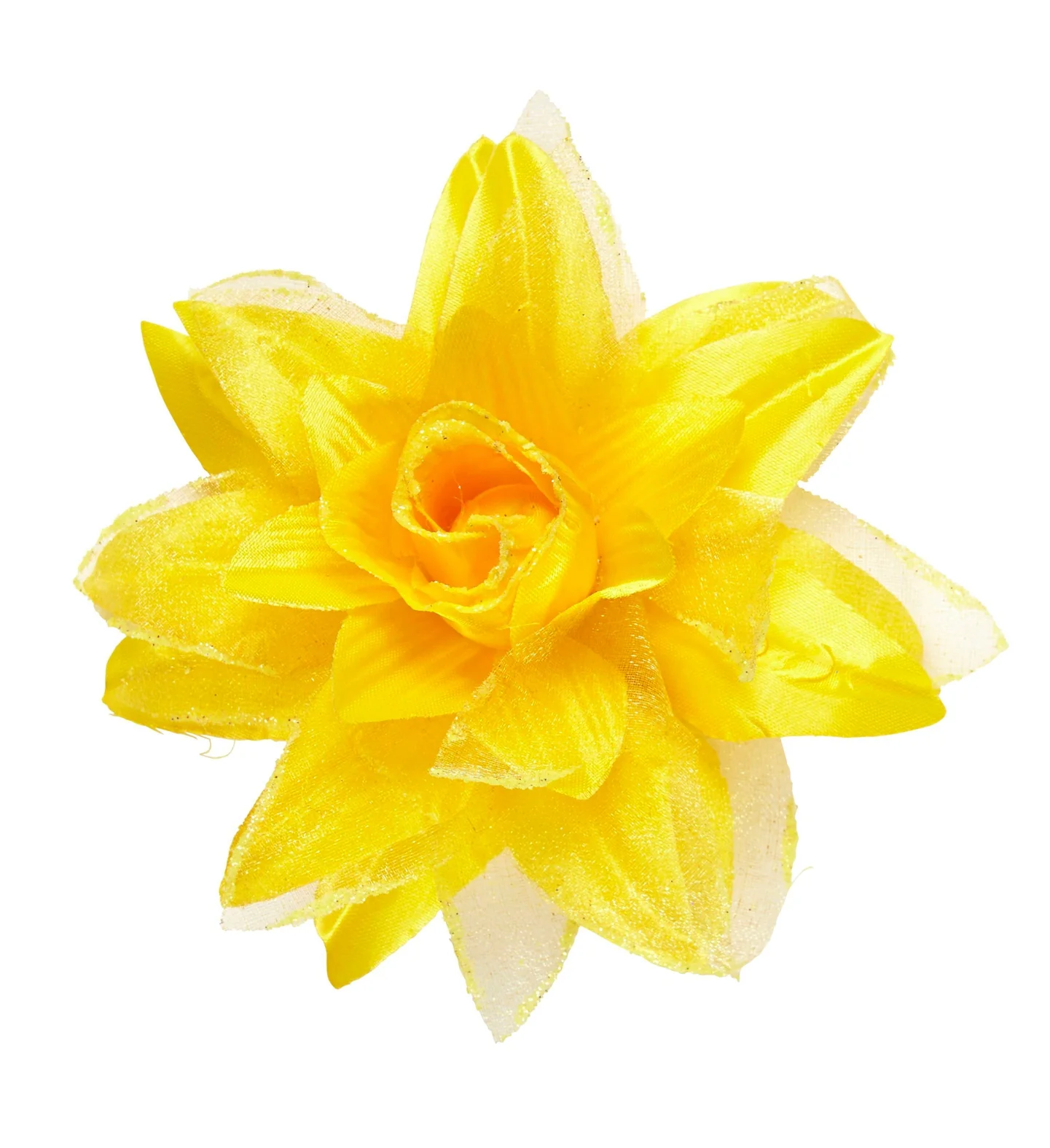 Gele bloemen haarclip met glitters - Image 5