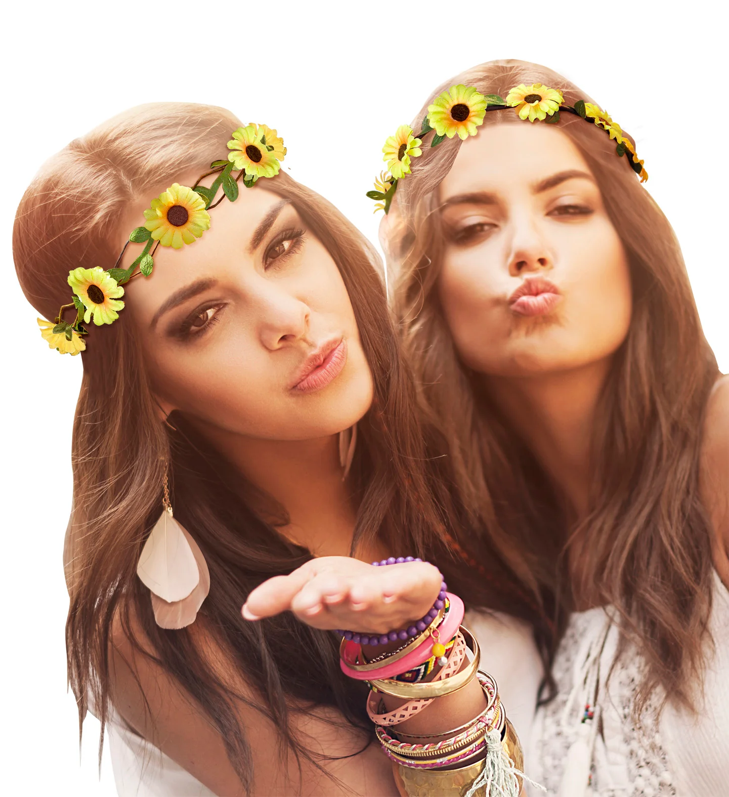 Gele bloemen hoofdbandjes - Image 3