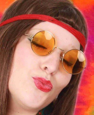 Gele hippie bril - Image 2