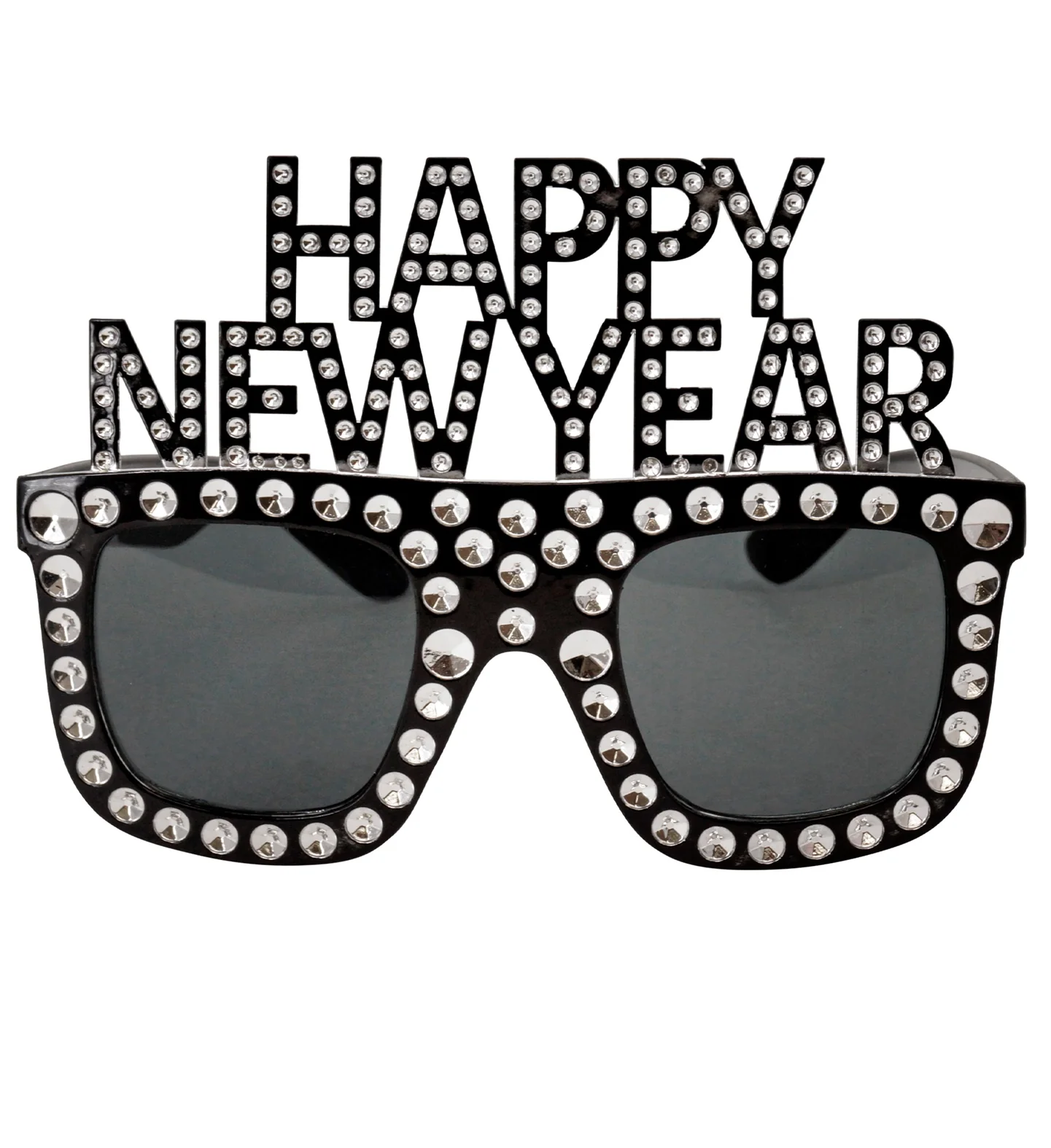 Happy New Year bril zilver