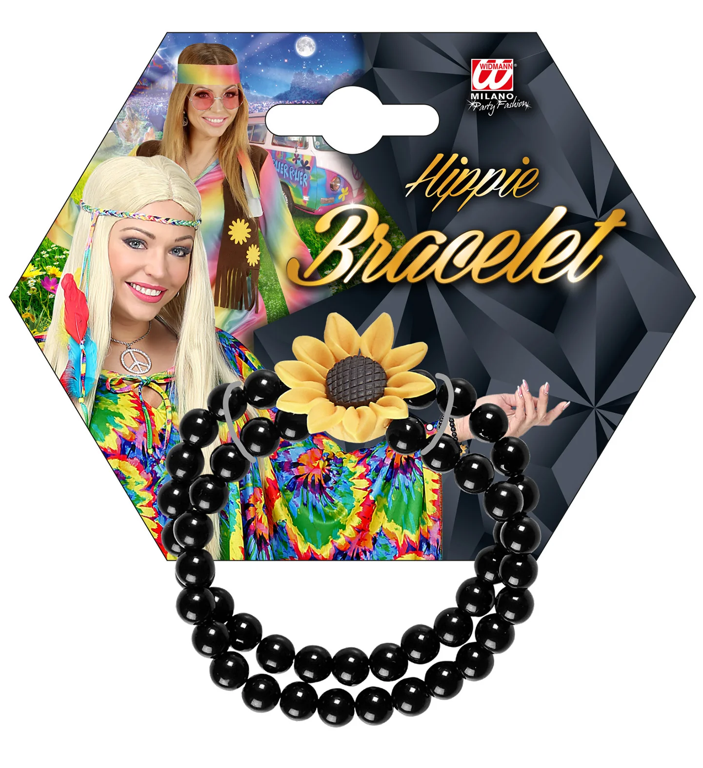 Parel armband hippie met bloem - Image 5