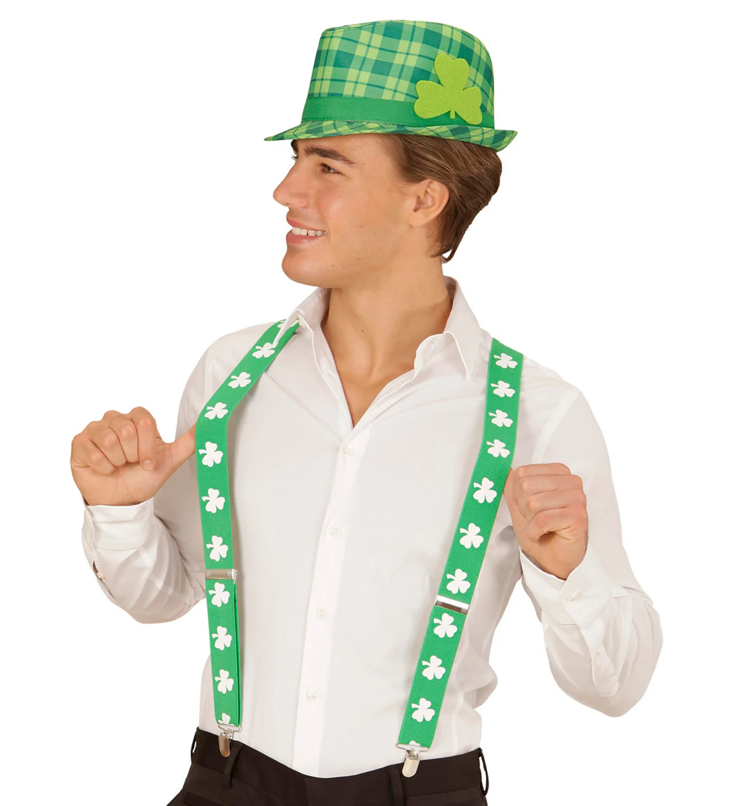Geruite St. Patricks Fedora hoedjes - Image 4