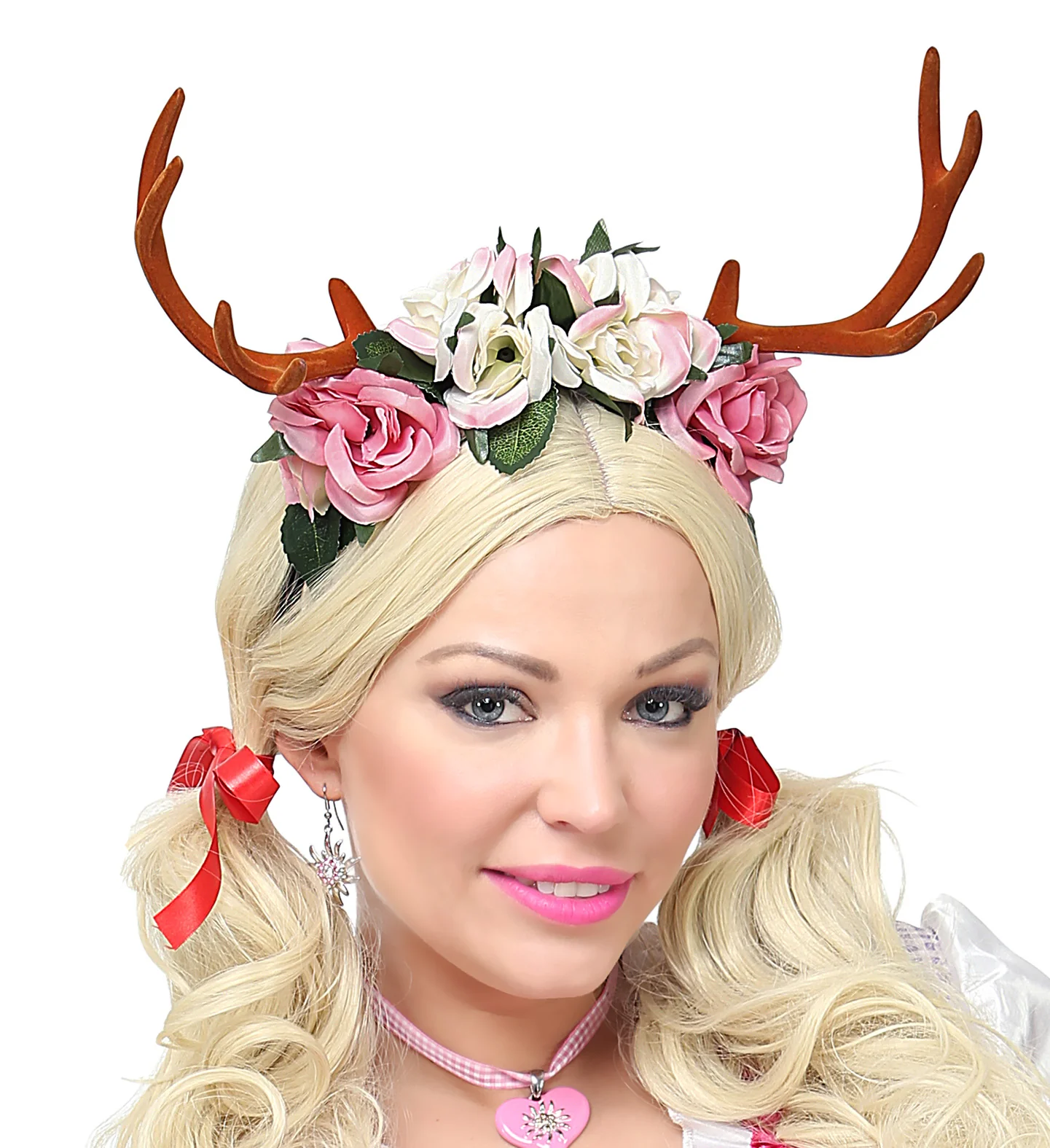 Gewei met bloemen diadeem - Image 3