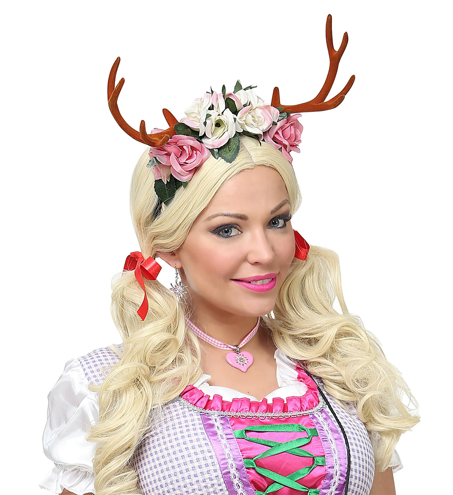 Gewei met bloemen diadeem - Image 4