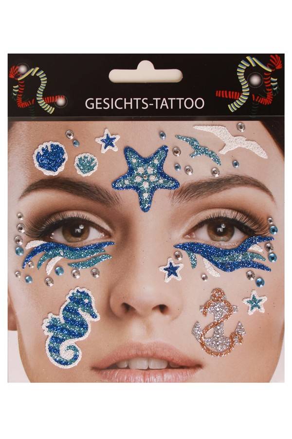 Gezicht sticker Marine blauw