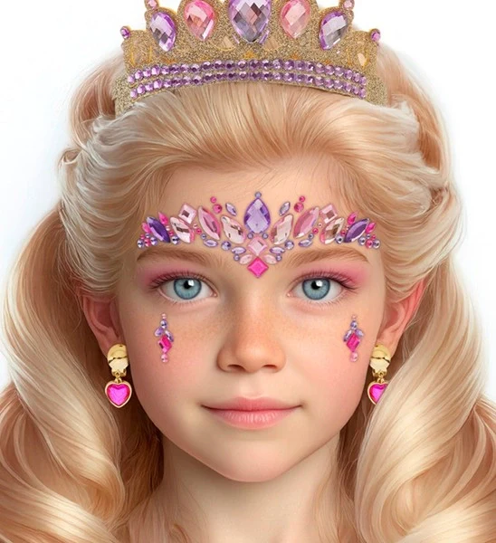 Gezichtsdecoratie prinses Juliette kind - Image 2