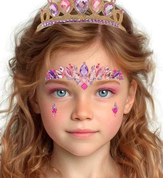 Gezichtsdecoratie prinses Juliette kind - Image 3