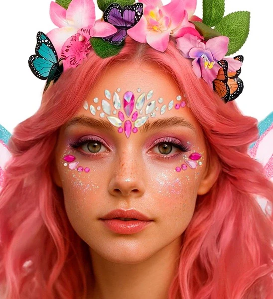 Gezichtsdecoratie roze Stijn - Image 2