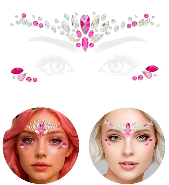 Gezichtsdecoratie roze Stijn - Image 4