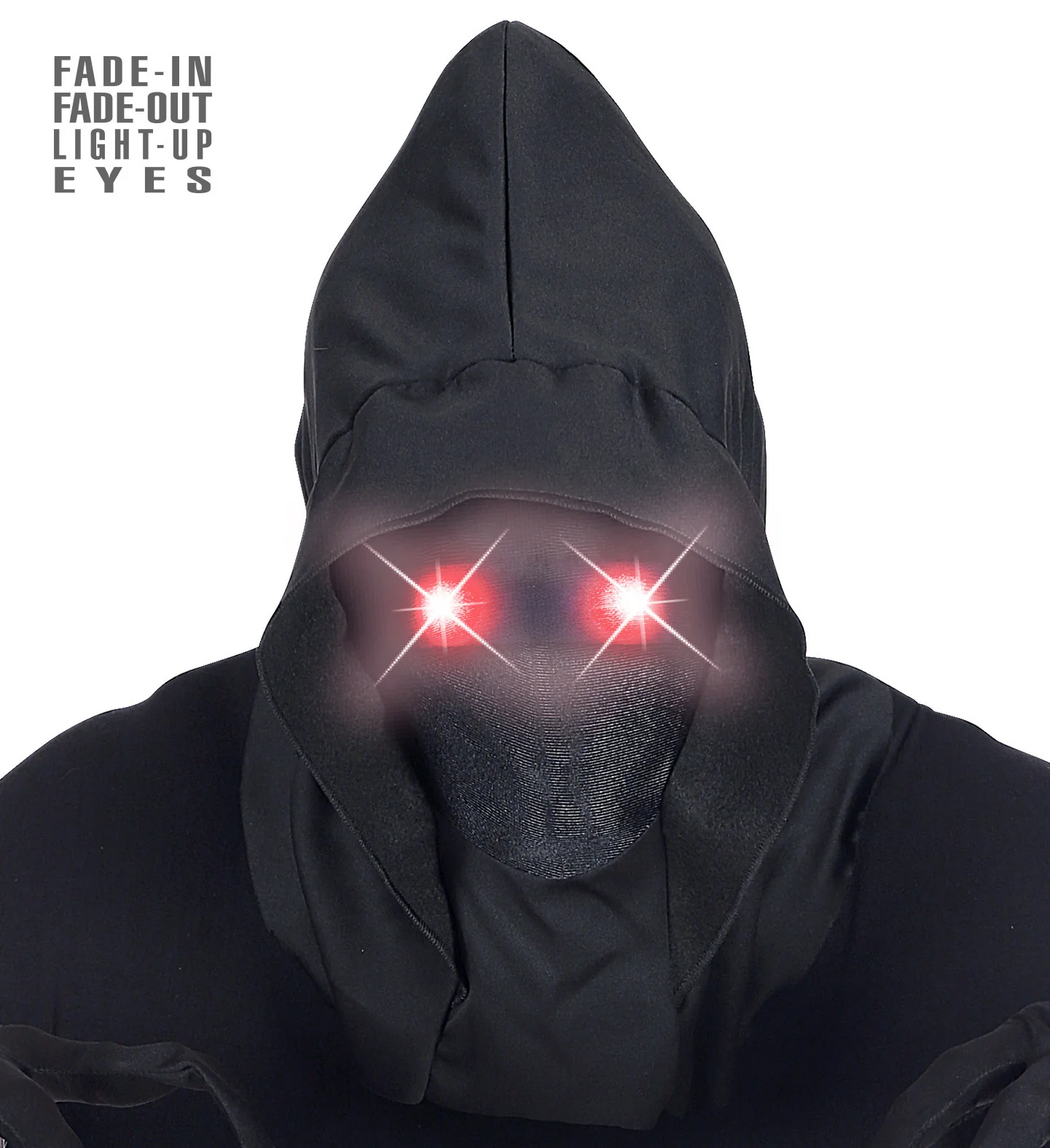 Gezichtsloos Masker Met Kap Rood Licht - Image 3