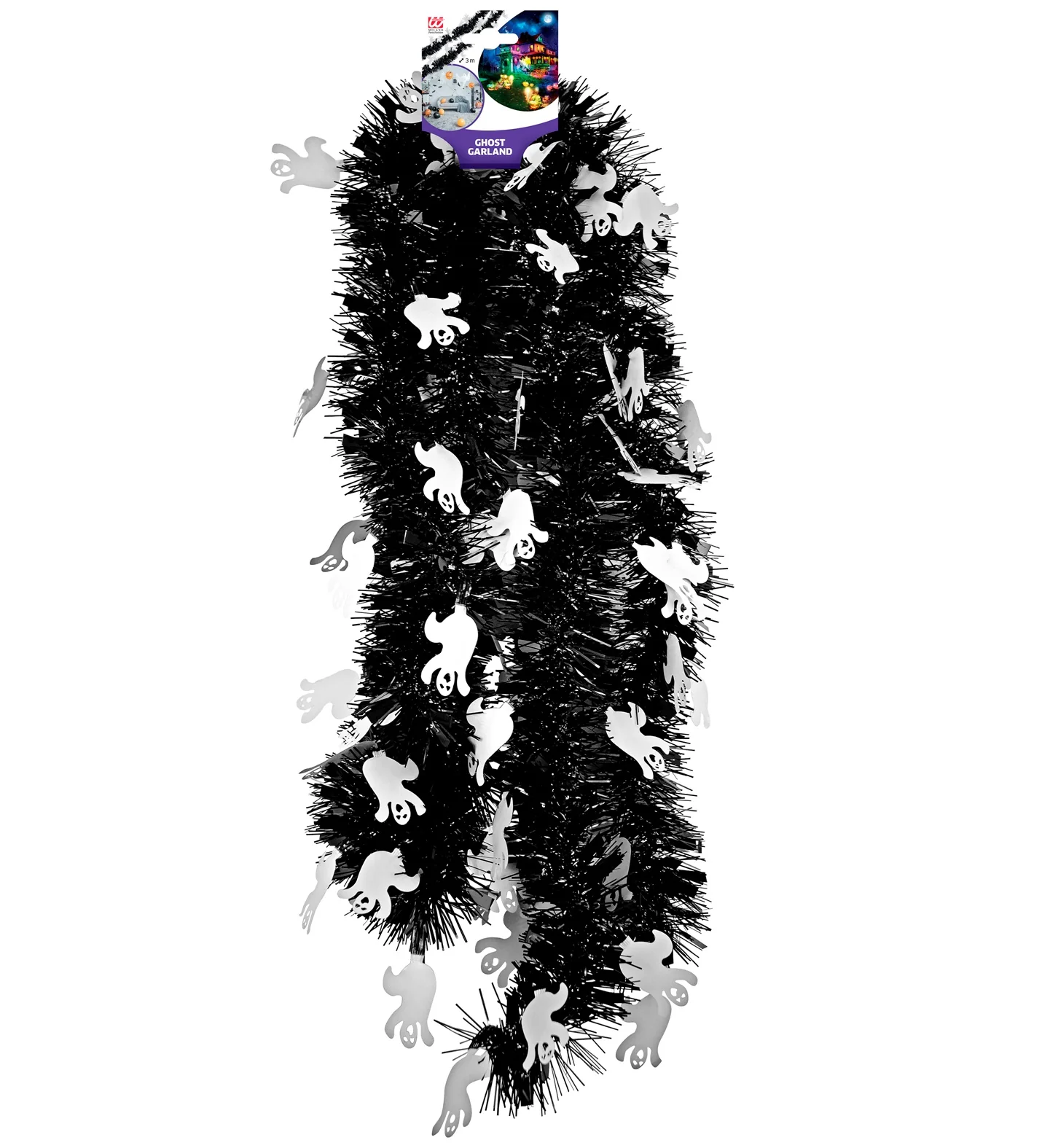 Slinger zwart met  tinsel en geestjes - Image 3
