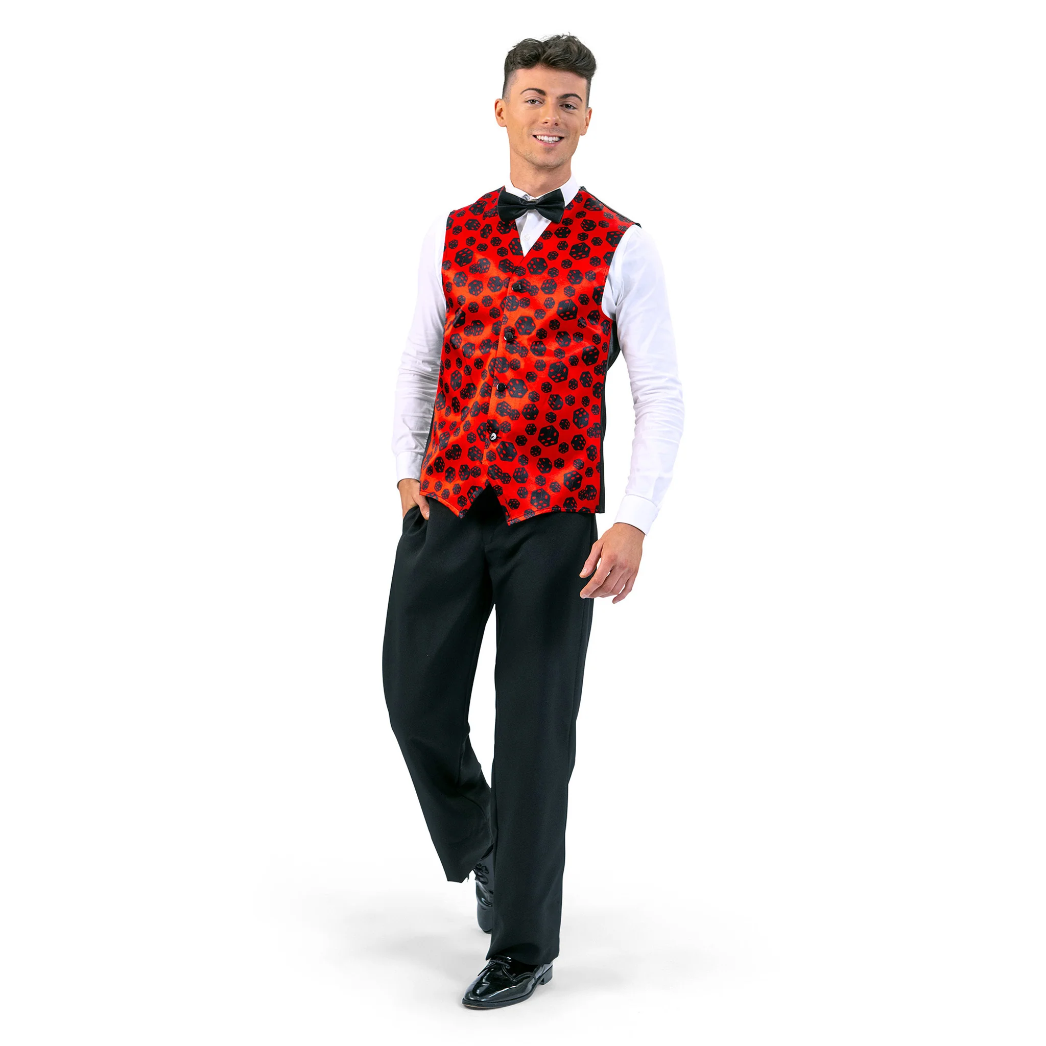 Gilet dobbelstenen rood/zwart - Image 2