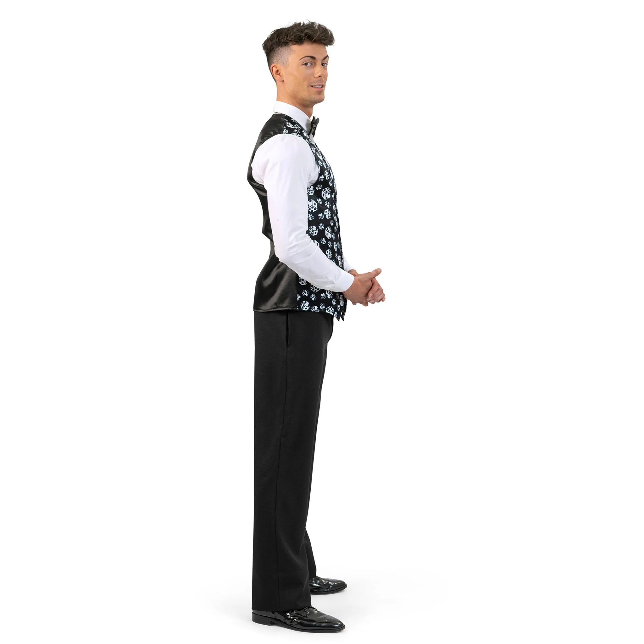 Gilet dobbelstenen zwart/wit - Image 3