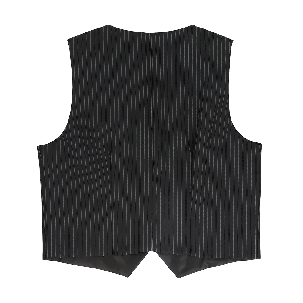 Gilet Pinstripe zwart - Image 3